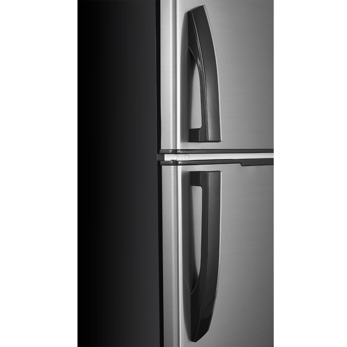 Premium Levella 4.4 ft³ Black Energy-Saving Refrigerator With Inox Reversible Door and Adjustable Legs