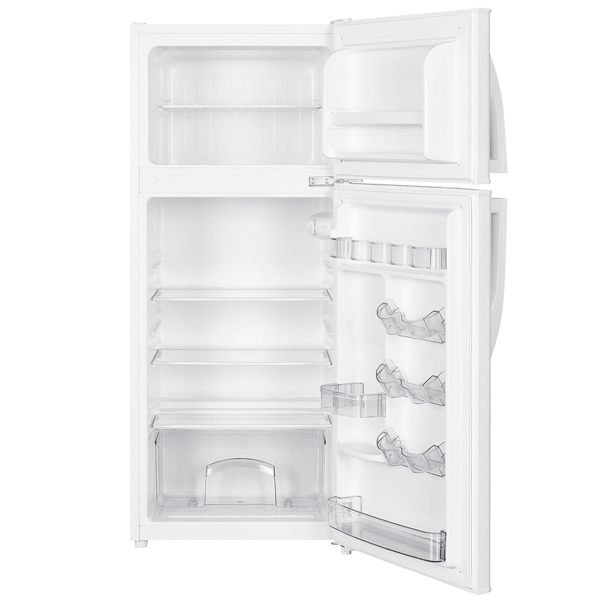 Premium Levella 4.4 ft³ White Energy-Saving Refrigerator-Freezer With Reversible Door and Adjustable Legs