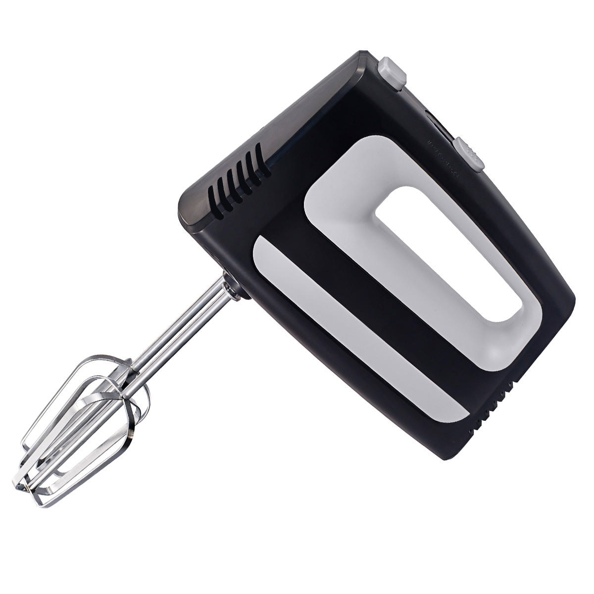 Premium Levella 5-Speed Black and Chrome 2-in-1 Stand & Hand Mixer With 3L Stainless Steel Bowl, 2 Beaters, and 2 Dough Hooks