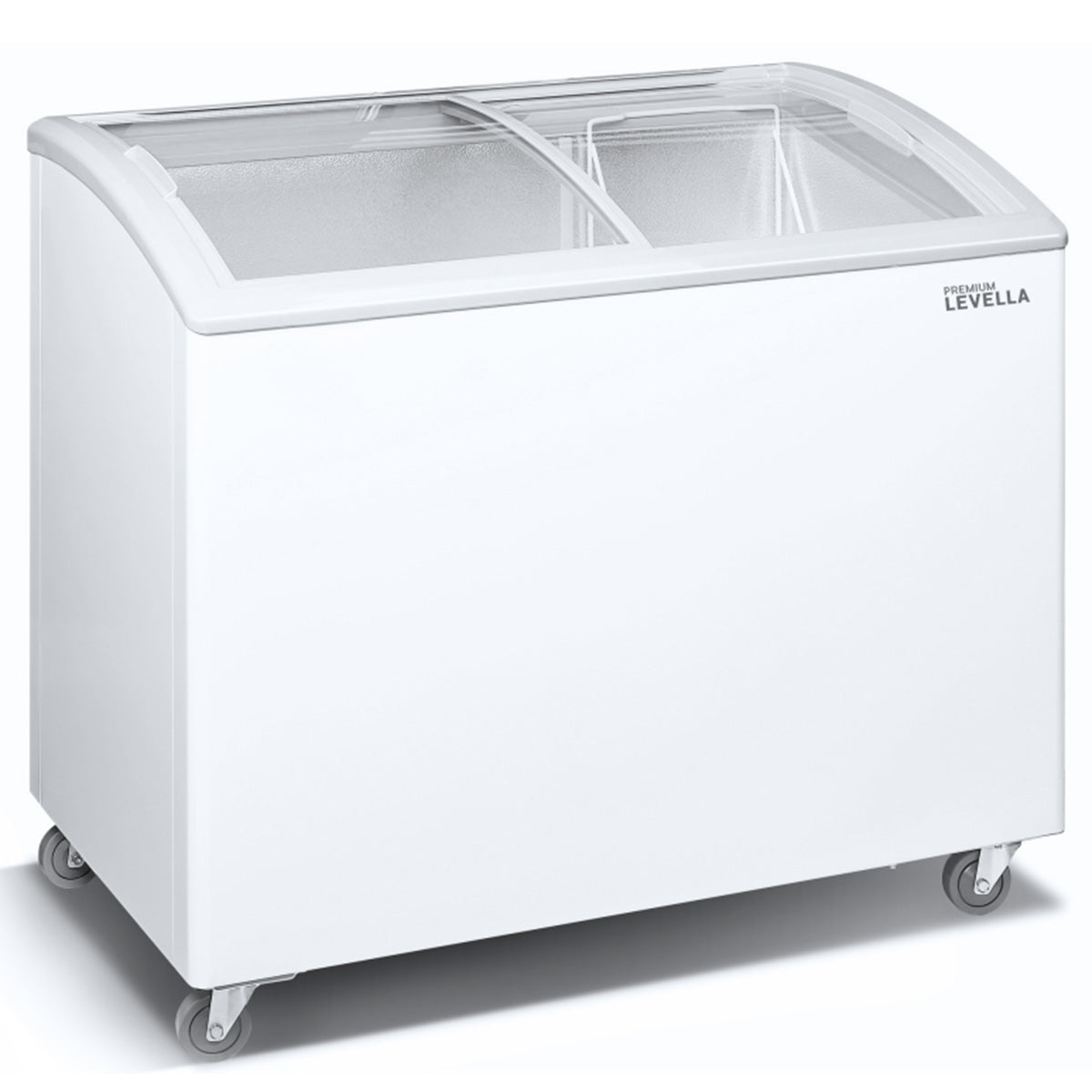 Premium Levella 5.9 ft³ White Showcase Freezer With Aluminum Front Frame