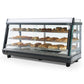 Premium Levella 6.6 ft³ Stainless Commercial Countertop Warmer Display Case With 3 Adjustable Shelves