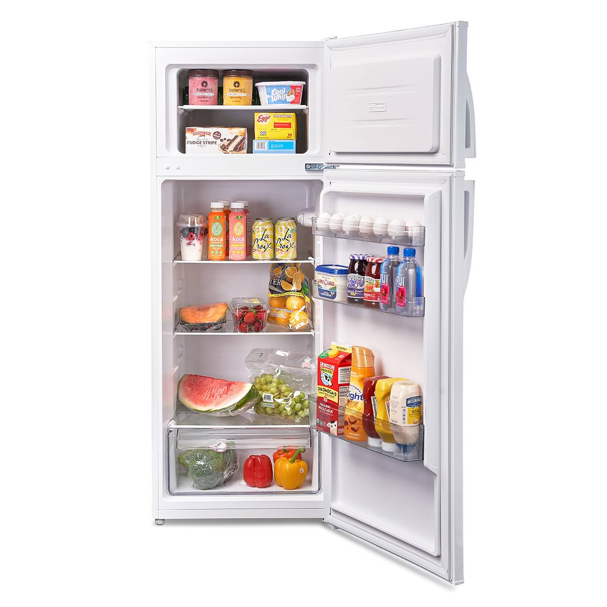Premium Levella 7.3 ft³ White Refrigerator With Manual Defrost, 3 Spill-Proof Glass Shelves, and Energy Star Certification