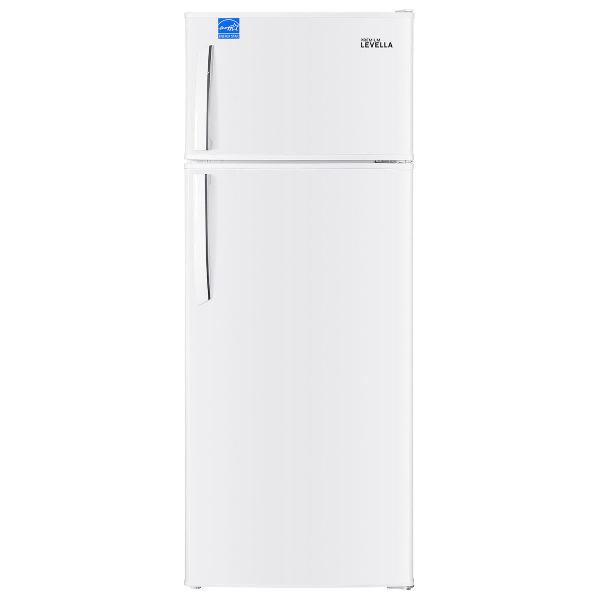 Premium Levella 7.3 ft³ White Refrigerator With Manual Defrost, 3 Spill-Proof Glass Shelves, and Energy Star Certification