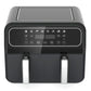 Premium Levella 8 Qt Black 8-in-1 Digital Air Fryer Oven With 2 Removable Baskets