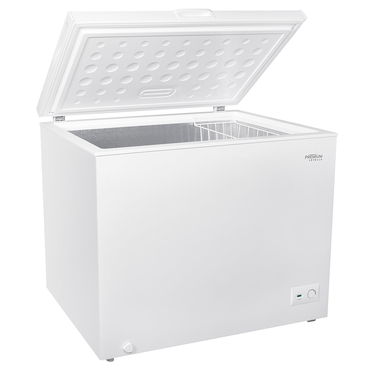 Premium Levella 8.7 ft³ White Chest Freezer With Basket and Wheels