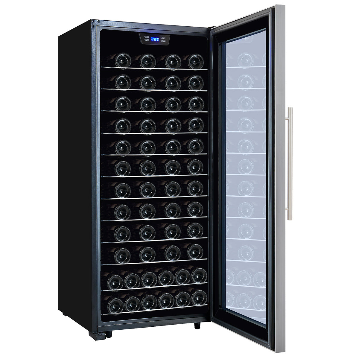 Premium Levella 94-Bottle Stainless Steel Auto Frost Wine Cooler