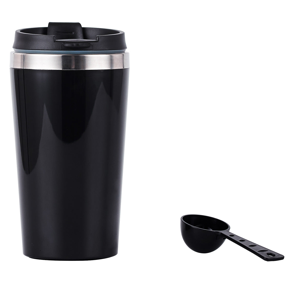 Premium Levella Black 2 in 1 Single Grind & Brew Automatic Personal Coffee Maker With 14 Oz Water tank and 4.5 Oz Stainless Steel Airtight Travel Mug