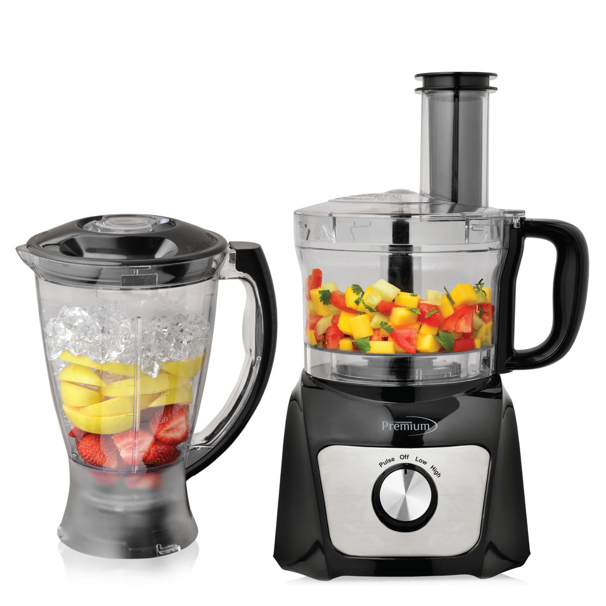 Premium Levella Black Food Processor + Blender