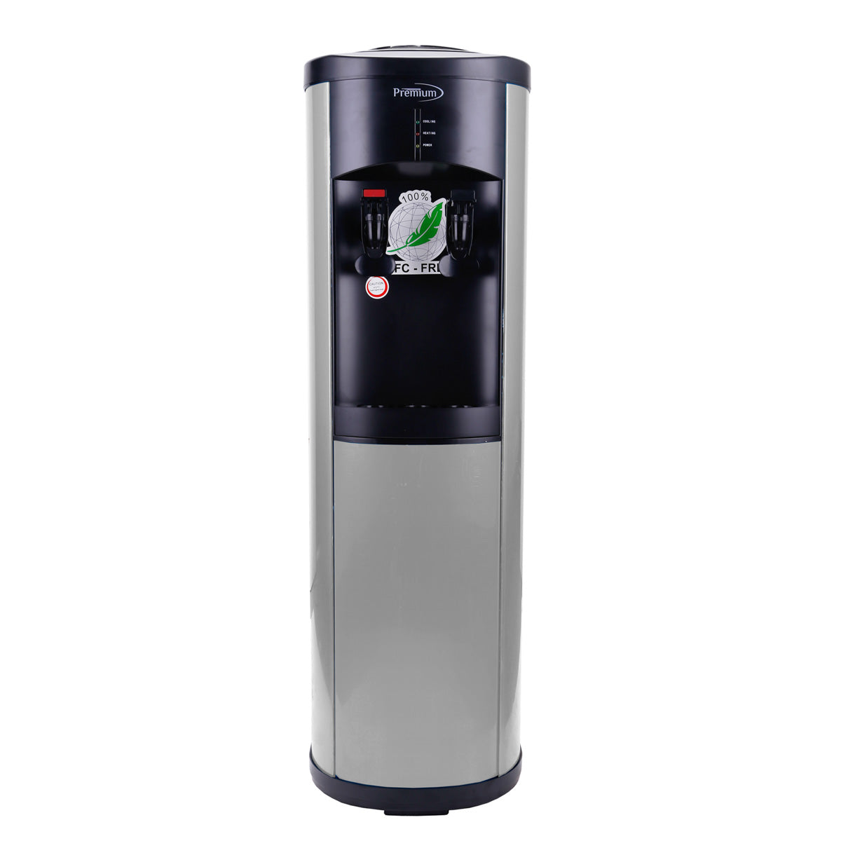 Premium Levella Black and Silver Hot & Cool Self-Standing Dispenser With Stainless Steel Water Tank
