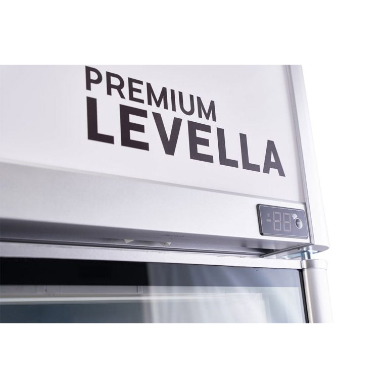 https://kitchenoasis.com/cdn/shop/files/Premium-Levella-Double-Glass-Door-Beverage-Display-Cooler-29_0-cu-ft-Silver-Merchandiser-Refrigerator-3.jpg?v=1687223008&width=1445