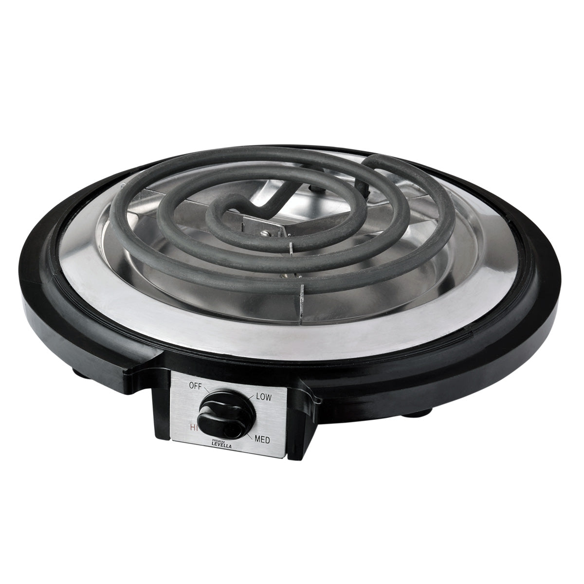 Premium Levella Single Electric Burner With Metal Drip Pan