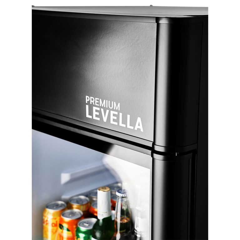 Premium Levella Single Glass Door - Beverage Display Cooler-12.5 cu ft-Black Merchandiser Refrigerator