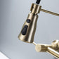 RBROHANT Wall Mounted Pull Down Two Handle Kitchen Faucet Brushed Gold RB1157
