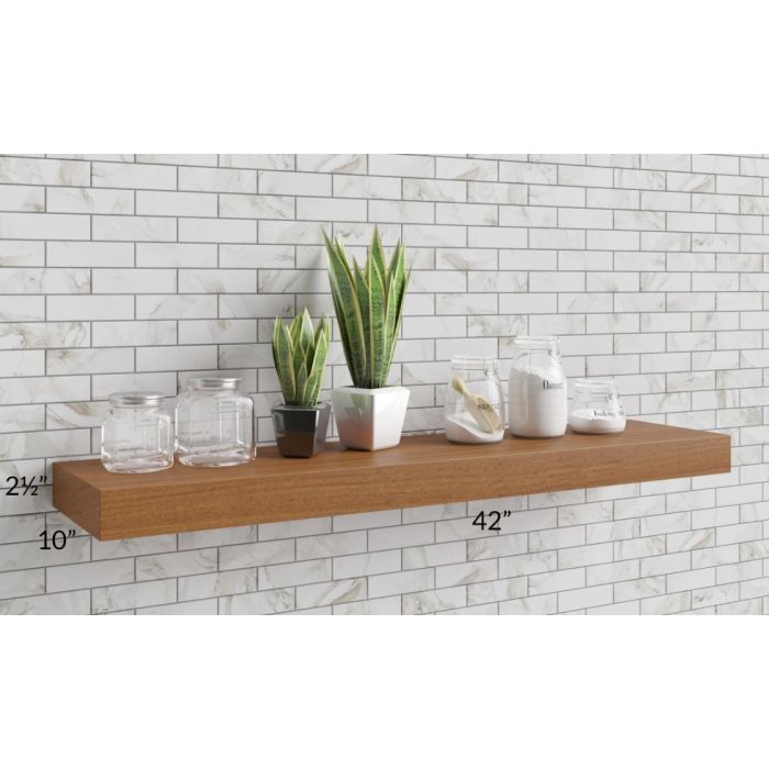 RTA 42" Floating Walnut Shelf
