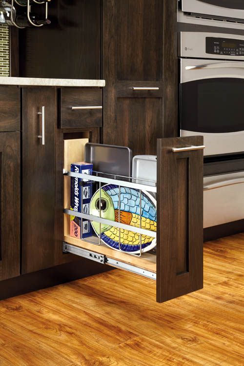 RTA 447BCSC8C Tray Divider/Foil Wrap Holder with Blumotion Soft-Close - Fits a 12" Wide Base Cabinet