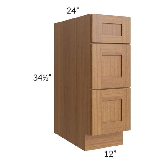 RTA Artisan Walnut Shaker 12" Drawer Base Cabinet