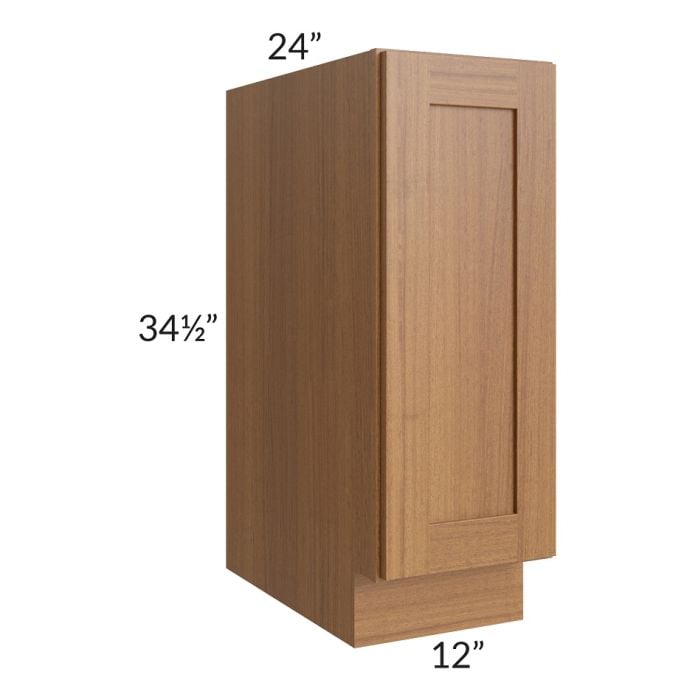 RTA Artisan Walnut Shaker 12" Full Height Door Base Cabinet