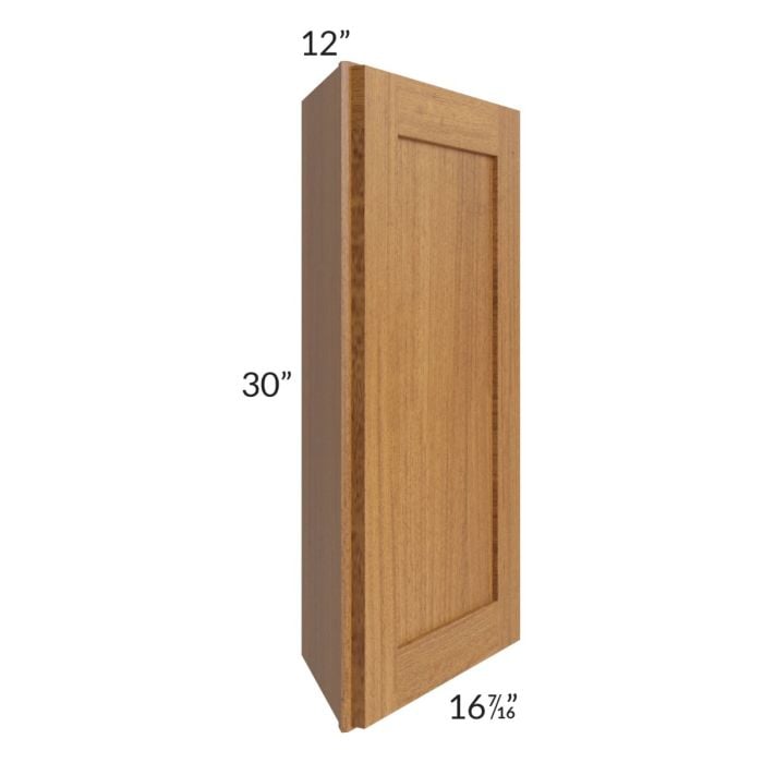 RTA Artisan Walnut Shaker 12" x 30" Angle Wall Cabinet