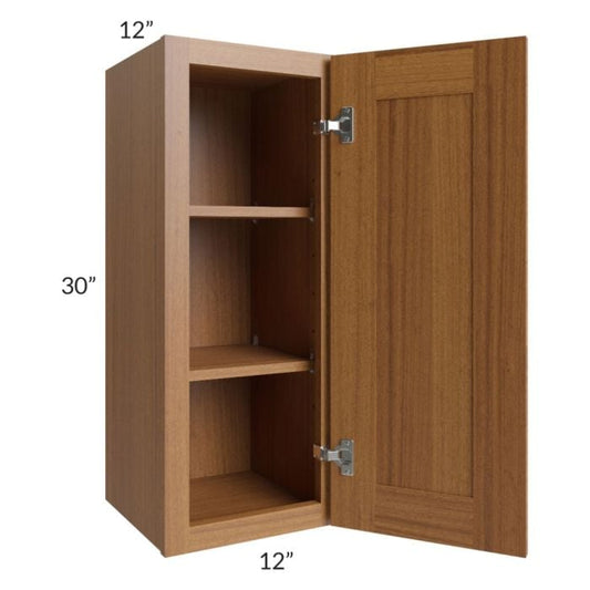 RTA Artisan Walnut Shaker 12" x 30" Wall Cabinet with 2 Decorative End Panels