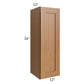 RTA Artisan Walnut Shaker 12" x 36" Wall Cabinet with 1 Decorative End Panel