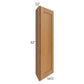 RTA Artisan Walnut Shaker 12" x 42" Angle Wall Cabinet