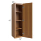 RTA Artisan Walnut Shaker 12" x 42" Wall Cabinet with 1 Decorative End Panel