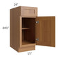 RTA Artisan Walnut Shaker 15" Base Cabinet with 2 Decorative End Panels
