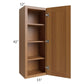RTA Artisan Walnut Shaker 15" x 42" Wall Cabinet with 2 Decorative End Panels