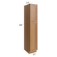 RTA Artisan Walnut Shaker 15" x 84" Wall Pantry with 1 Decorative End Panel