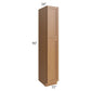 RTA Artisan Walnut Shaker 15" x 90" Wall Pantry with 1 Decorative End Panel and 2 Roll Out Trays