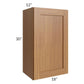 RTA Artisan Walnut Shaker 18" x 30" Wall Cabinet with Glass Door