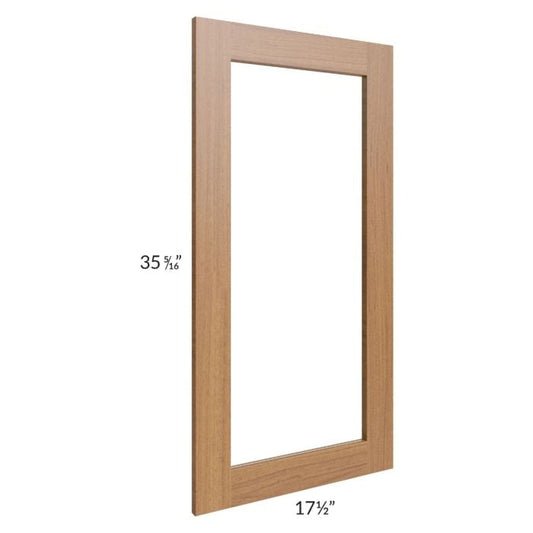 RTA Artisan Walnut Shaker 18" x 36" Glass Door Only with Glass Included