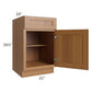 RTA Artisan Walnut Shaker 21" Full Height Door Base Cabinet with 2 Decorative End Panels