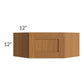 RTA Artisan Walnut Shaker 24" x 12" Wall Diagonal Corner Cabinet