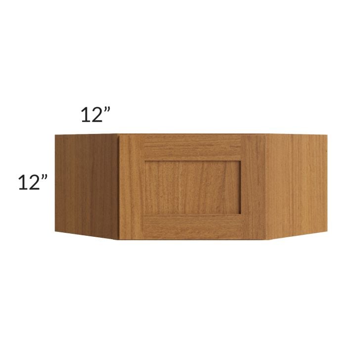 RTA Artisan Walnut Shaker 24" x 12" Wall Diagonal Corner Cabinet