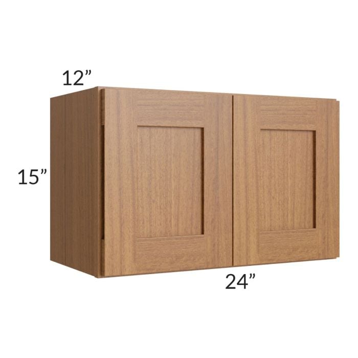 RTA Artisan Walnut Shaker 24" x 15" Wall Cabinet