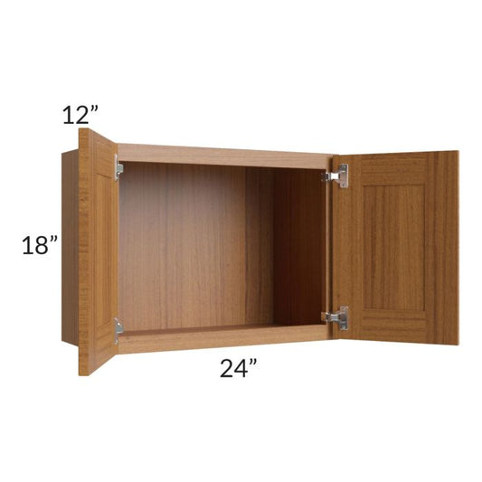 RTA Artisan Walnut Shaker 24" x 18" Wall Cabinet