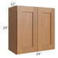RTA Artisan Walnut Shaker 24" x 24" Wall Cabinet