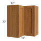 RTA Artisan Walnut Shaker 24" x 30" Wall Corner Unit