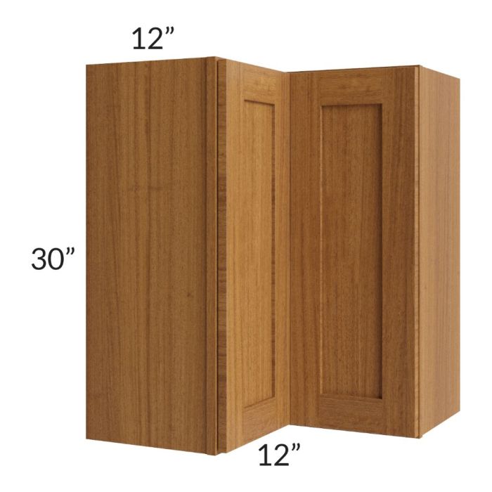 RTA Artisan Walnut Shaker 24" x 30" Wall Corner Unit