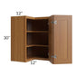 RTA Artisan Walnut Shaker 24" x 30" Wall Corner Unit