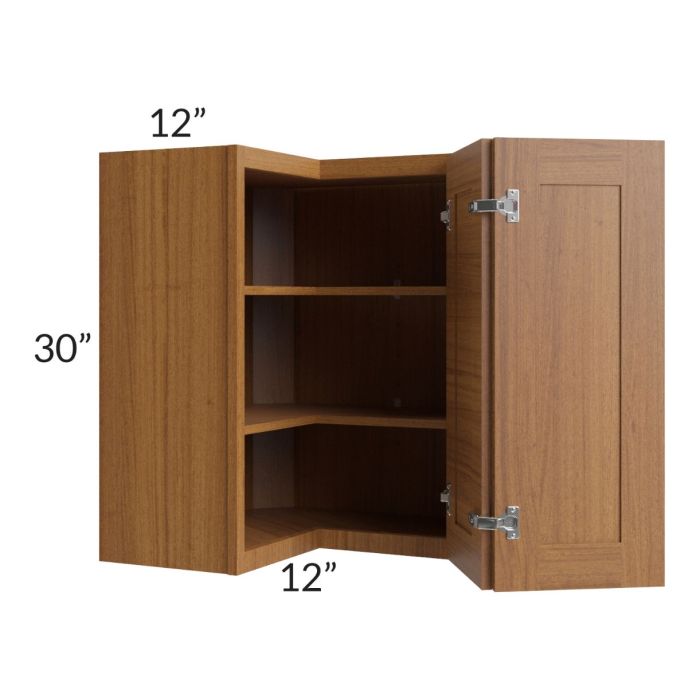 RTA Artisan Walnut Shaker 24" x 30" Wall Corner Unit