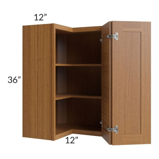 RTA Artisan Walnut Shaker 24" x 36" Wall Corner Unit