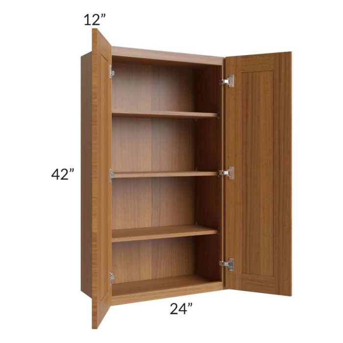 RTA Artisan Walnut Shaker 24" x 42" Wall Cabinet