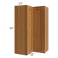 RTA Artisan Walnut Shaker 24" x 42" Wall Corner Unit