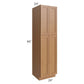 RTA Artisan Walnut Shaker 24" x 90" Wall Pantry with 2 Decorative End Panels and 4 Roll Out Trays