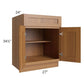 RTA Artisan Walnut Shaker 27" Base Cabinet with 1 Roll Out Tray