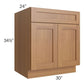 RTA Artisan Walnut Shaker 30" Base Cabinet with 1 Decorative End Panel and 2 Roll Out Trays