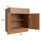 RTA Artisan Walnut Shaker 30" Base Cabinet with 2 Decorative End Panels