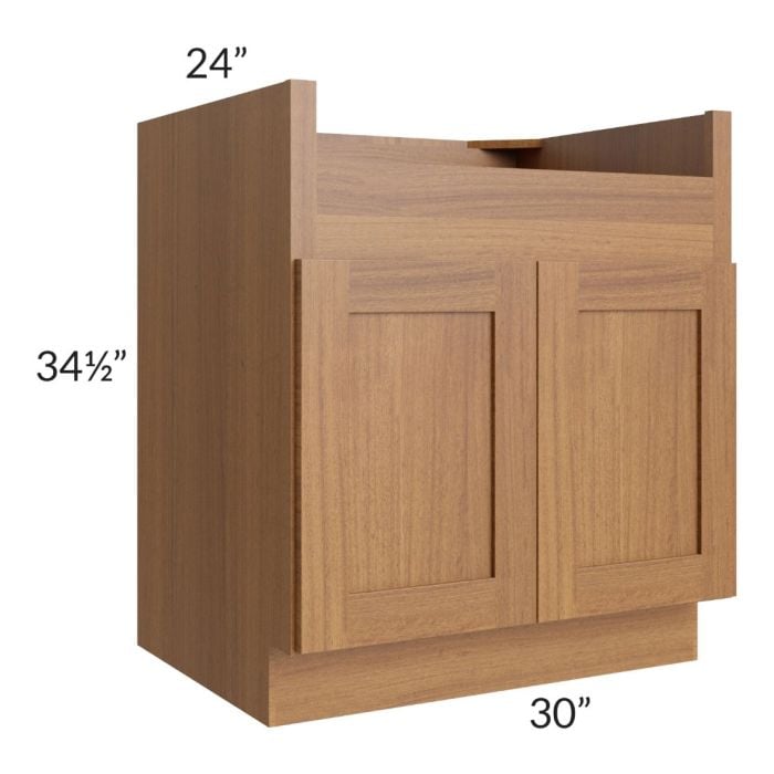 RTA Artisan Walnut Shaker 30" Farm Sink Base Cabinet